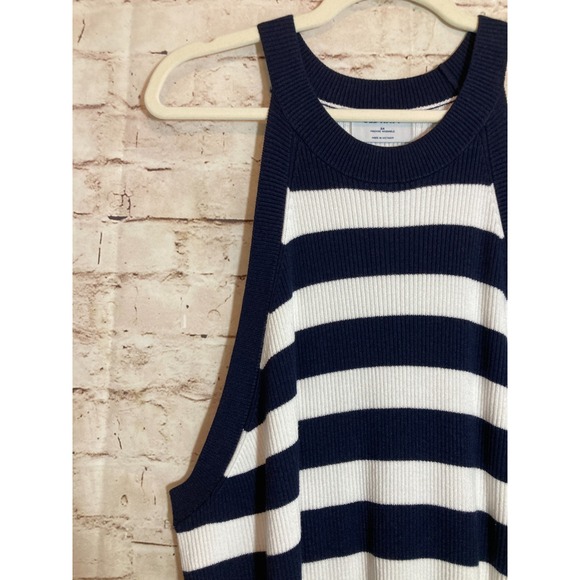Old Navy Maxi Dress Womens 3X Navy & White Striped Ribbed Knit Stretchy Plus - Picture 5 of 12